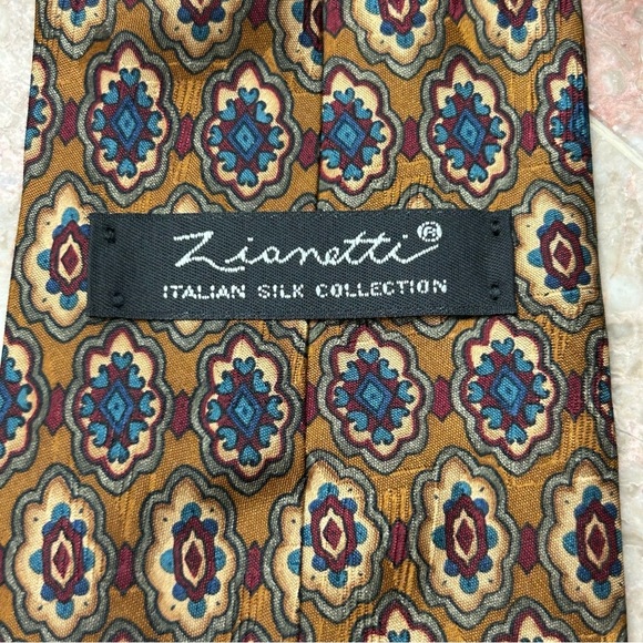 Zianetti Italian Silk Collection Men’s 100% Silk Neck Tie Career Dress Formal - Picture 2 of 5
